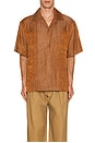 view 4 of 5 Crinkled Short Sleeve Shirt in Brown