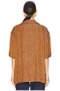 view 4 of 5 Crinkled Short Sleeve Shirt in Brown