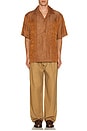 view 6 of 5 Crinkled Short Sleeve Shirt in Brown