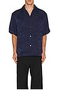 view 5 of 5 Crinkled Short Sleeve Shirt in Navy