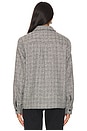 view 3 of 5 Boucle Tweed Shirt Jacket in black & white