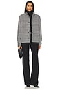 view 5 of 5 Boucle Tweed Shirt Jacket in black & white