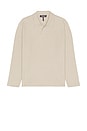 view 1 of 4 The Textured Long Sleeve Polo in Beige