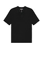 view 1 of 4 Relaxed Open Knit Polo in Black