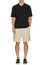 view 4 of 4 Relaxed Open Knit Polo in Black