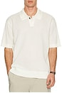 view 3 of 4 Relaxed Open Knit Polo in Ivory