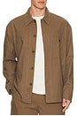view 3 of 4 The Linen Shirt Jacket in Brown