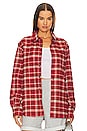 view 1 of 4 The Flannel Shirt in red & cream