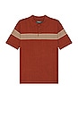 view 1 of 4 Chest Stripe Polo in Rust & Tan