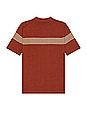 view 2 of 4 Chest Stripe Polo in Rust & Tan