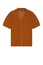 view 1 of 5 Open Knit Camp Shirt in Brown