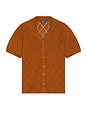 view 1 of 5 Open Knit Camp Shirt in Brown