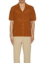 view 5 of 5 Open Knit Camp Shirt in Brown