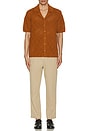 view 6 of 5 Open Knit Camp Shirt in Brown