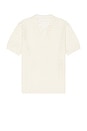 view 2 of 4 Open Knit Short Sleeve Polo in Cream
