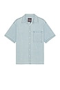 view 1 of 4 Short Sleeve Denim Shirt in Light Blue