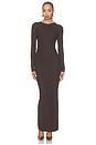 view 2 of 4 Crew Maxi Dress in Chocolate