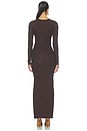 view 5 of 4 Crew Maxi Dress in Chocolate