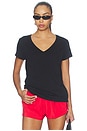 view 1 of 4 V-Neck Tee in Black