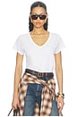 view 1 of 4 V-Neck Tee in White
