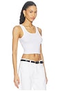 view 2 of 4 Cropped Rib Tank in White