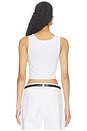 view 4 of 4 Cropped Rib Tank in White