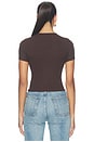 view 5 of 5 Rib Baby Tee in Chocolate