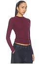 view 2 of 4 Long Sleeve Tee in Burgundy