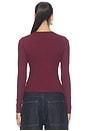 view 4 of 4 Long Sleeve Tee in Burgundy