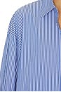 view 5 of 5 Poplin Button Up in Blue Stripe