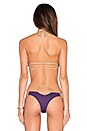 view 4 of 5 Kira Braid Bikini Top in Aubergine & Nude