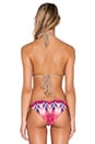view 4 of 5 Inyo Braid Reversible Triangle Bikini Top in Berry Tie Dye & Nude