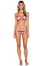 view 5 of 5 Inyo Braid Reversible Triangle Bikini Top in Berry Tie Dye & Nude