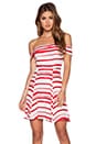 view 1 of 4 ROBE in Red & White Stripe