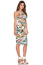 view 2 of 3 Cutout Bodycon Dress in Tropical Print