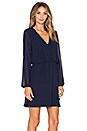 view 2 of 4 V-Neck Blouson Dress in Navy