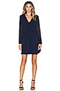 view 4 of 4 V-Neck Blouson Dress in Navy