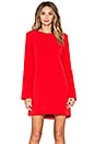 view 1 of 4 Cutout Back Long Sleeve Dress in Red