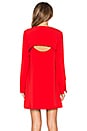 view 3 of 4 Cutout Back Long Sleeve Dress in Red