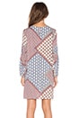 view 3 of 5 Ruffle Sleeve Dress in Patchwork Print