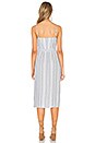 view 3 of 3 Tie Front Midi Dress in Navy & White