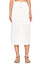 view 1 of 4 JUPE LONGUE BUTTON FRONT in White