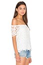 view 2 of 4 Off Shoulder Top in White Crochet