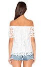 view 3 of 4 Off Shoulder Top in White Crochet