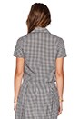 view 3 of 4 Button Front Shirt in Black & White Gingham