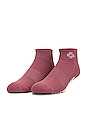 view 3 of 4 Bewell Embroidered Grip Sock in Rose Taupe White