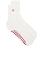 view 1 of 4 Breathe Grip Sock in White & Berry