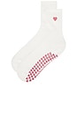 view 2 of 4 Breathe Grip Sock in White & Berry