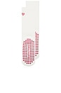 view 4 of 4 Breathe Grip Sock in White & Berry