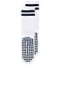 view 4 of 4 STRIPED TUBE GRIP SOCK 양말 in White & Navy